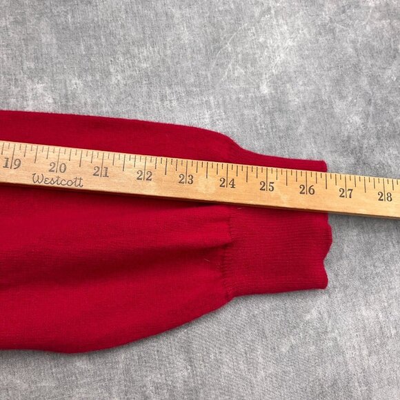 Chaps Ralph Lauren Sweater Men‎ XLarge 46 Red Crest Cotton Cashmere Classic NWT - Picture 8 of 13